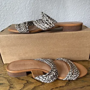 Madewell Snake Embossed Strappy Flat Slide Sandal Women’s Size 7 Casual Summer thumbnail 1