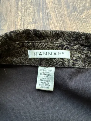 Women’s Hannah Black and Brown Paisley Button Up Retro Corduroy Jacket - Size S thumbnail 8