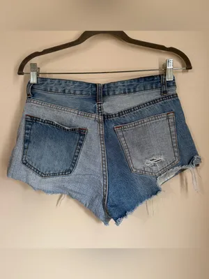Superdown Lydia Two-Tone Denim Shorts Size 25 Festival Beach Summer Revolve thumbnail 3