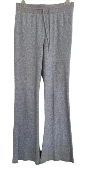 Aritzia Sunday Best Waffle Flare Sweat Lounge Pants Tie String Gray Small S thumbnail 1