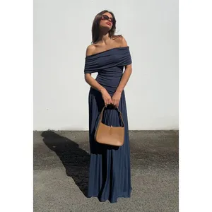 LIONESS Field Of Dreams Dress in Navy Small New Womens Maxi Gown thumbnail 11