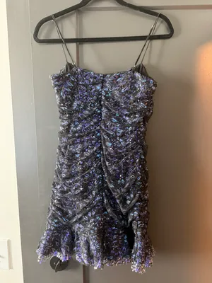 For Love & Lemons Rodin Sequin Mesh Ruched Mini Dress thumbnail 12