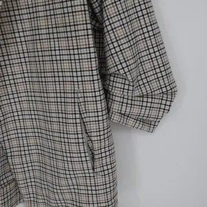 Rachel Zoe Blazer Women's Medium Grey White Open Ruched Sleeve Plaid Classic thumbnail 8