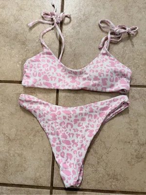 Princess Polly Pink & White Leopard Print Bikini thumbnail 1