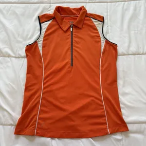 Tail‎ Polo Tank Top Womens Small Orange Golf Tennis Pickleball Preppy Outdoor thumbnail 1