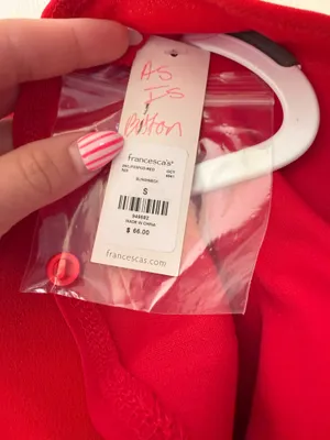 Brand New Red Francesca’s Jumpsuit thumbnail 2