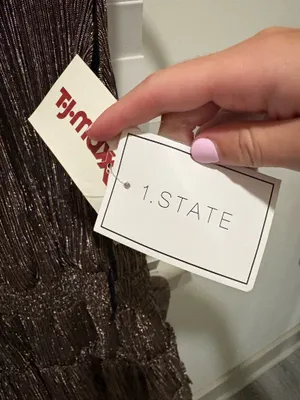 Brown sparkly halter mini dress thumbnail 3