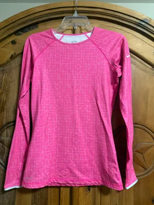 Nike Pink Dri-Fit Long Sleeve Running Shirt thumbnail 1