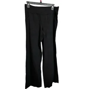 Lululemon stand grounded yoga pants black size 6 -32” in seam lulu long pants m thumbnail 2