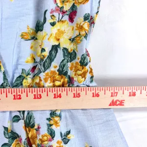 A New Day Light Blue Floral Wrap V-Neck Tiered Midi Dress NWT Size M thumbnail 5