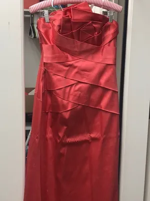 Phoebe Couture coral elegant gown sz 4 thumbnail 1