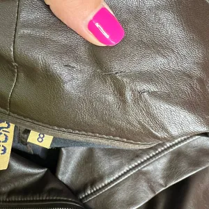 209 WST New York Vegan Leather Moto Jacket Size 8 thumbnail 9