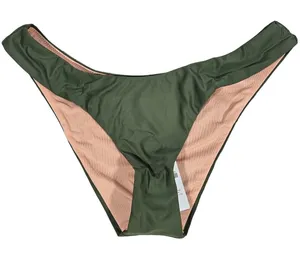 J.‎ Crew Curved-waist cheeky bikini bottom Safari Green S NWT thumbnail 1
