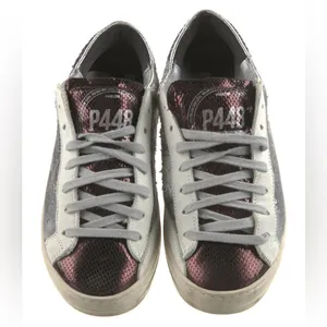 P448 John Cola Sneakers – Silver & Plum Glitter (EU 37 / US 7) thumbnail 4