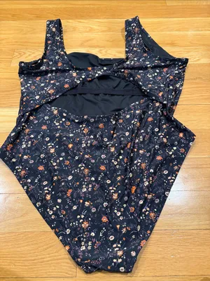 Madewell women’s floral square neck tank one piece swimsuit size 3X . thumbnail 4