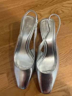 ZARA Silver Heels Metallic thumbnail 2