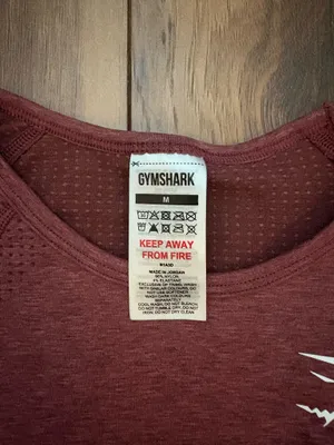 Maroon Gymshark Long Seamless Sleeve Shirt thumbnail 3