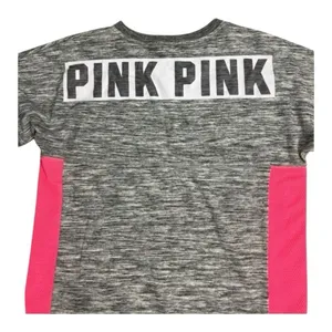 Victoria's Secret PINK Bling Holographic Foil Varsity Crew Sweatshirt Large Grey thumbnail 8