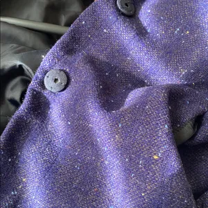 GAP Women's Deep Purple tweed Blazer vintage Y2K shoulder pads size 0 thumbnail 7