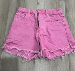 ZARA Pink Denim Shorts thumbnail 1