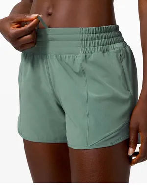 Green Lululemon Shorts Hotty Hot 4" thumbnail 4