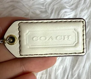 1.5" y2k COACH Vintage Fob Bag Charm Hang tag Hangtag thumbnail 1
