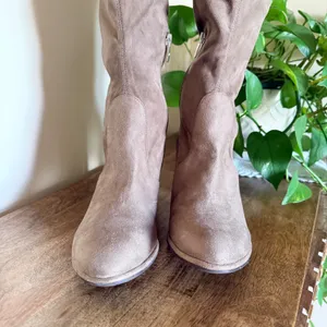 Marc Fisher LTD Alina OTK Boots Womens 10 Taupe Block Heel Cottagecore Soft Girl thumbnail 10