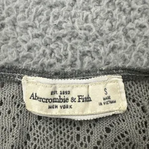 Y2K Abercrombie & Fitch Tank Top Gray Crochet Racerback Retro Women's Small thumbnail 4