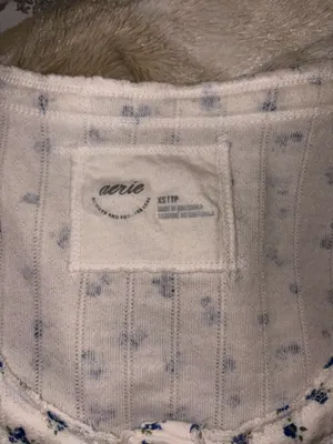 Aerie White Floral Top thumbnail 4