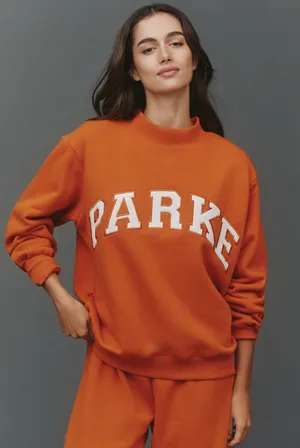 PARKE Orange Mockneck Sweatshirt thumbnail 1