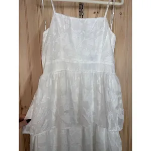 NWT Lulus Grace and Beauty White Burnout Floral Print Tiered Dress Summer Size L thumbnail 4