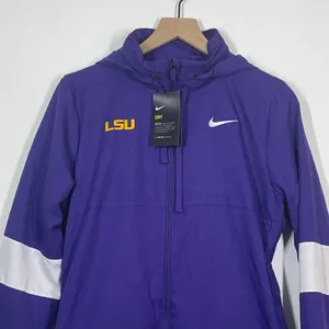 Nike Dri-Fit LSU Tigers Purple Full Zip Practice Hoodie Jacket Women Medium NEW thumbnail 3