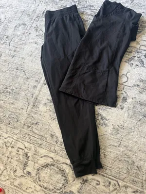 Med Couture Black Jogger two piece scrub set thumbnail 2