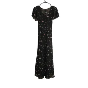 Betsey Johnson‎ Vintage Urban Outfitters Black Rosebud Sheer Floral Maxi Dress thumbnail 10