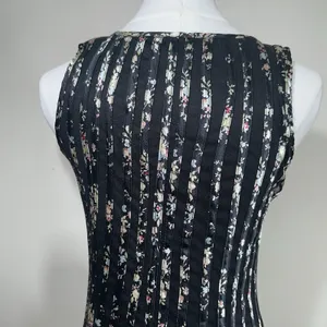 QED London Mini Dress Womens S Black‎ Floral Mesh Panelled Sleeveless Fit Flare thumbnail 9