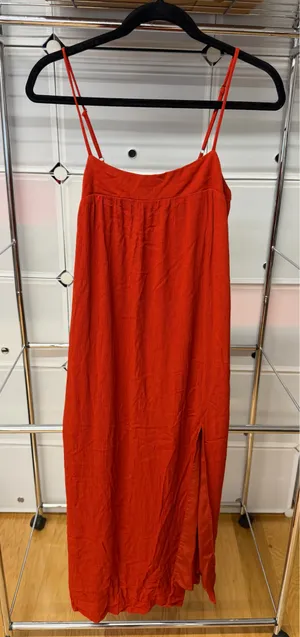 Forever 21 Orange Flowy Maxi Dress thumbnail 1