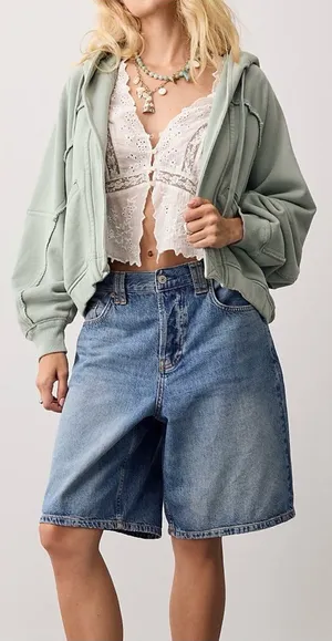NWOT Free People We the Free Lena Shrug - Odessa Grey green - medium thumbnail 1