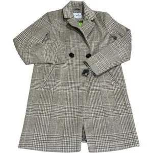 NEW Sam Edelman Double Breasted‎ Windowpane Plaid Coat Holiday Chic Old Money S thumbnail 2