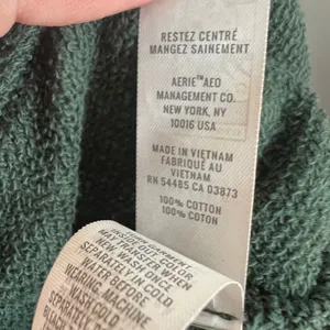 Offline‎ by Aerie Green Graphic Sweatshirt Pullover Cozy Loungewear Medium thumbnail 5