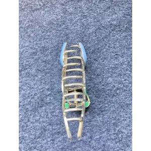 Gold Tone Blue Tulip Flower Claw Clip‎ Hair Accessory Women thumbnail 5