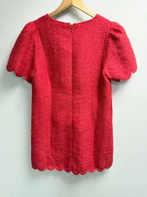 *NEW* Fate Scallop Edge Puff Sleeve Tweed Dress thumbnail 6