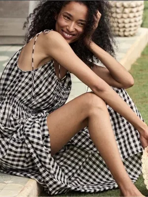 NWT DÔEN Leslie Dress — Marilyn Gingham — Size Large Cottagecore Feminine thumbnail 3