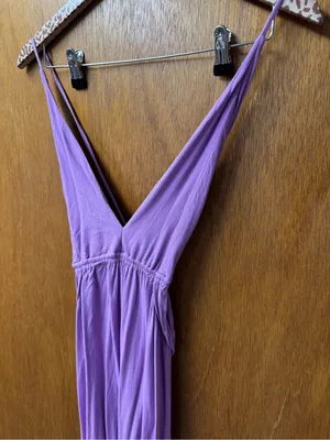 Indah River Triangle Sleeveless Long Maxi Dress Violet Purple Small Beachy Boho thumbnail 11