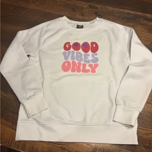 Ladies Small Good Vibes Crew Neck Sweatshirt thumbnail 6