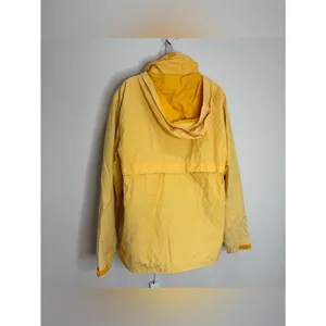 GAP Yellow Hooded Windbreaker zip up rain jacket coat size medium thumbnail 4