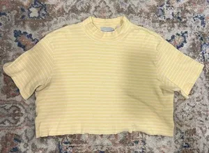 Women’s vintage yellow cropped short sleeve thumbnail 1