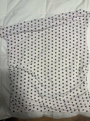 White and Black Polka Dot Amazon Top S thumbnail 1
