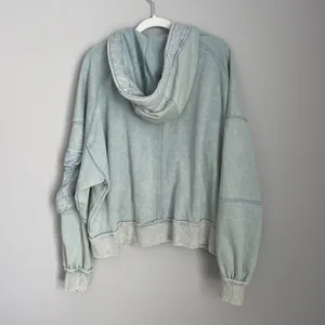 Oli & Hali Size L Acid Wash Light Cargo Patch Hoodie Jacket Boho thumbnail 8