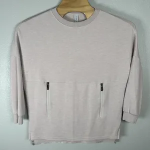 Varley‎ Bayliss Zipper Pocket Sweatshirt Tunic Womens Size Small Pink Athleisure thumbnail 1