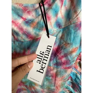 Alla Berman Leila Tie Dye Swiss Dot One Shoulder Dress Ruffles Womans M NWT thumbnail 10
